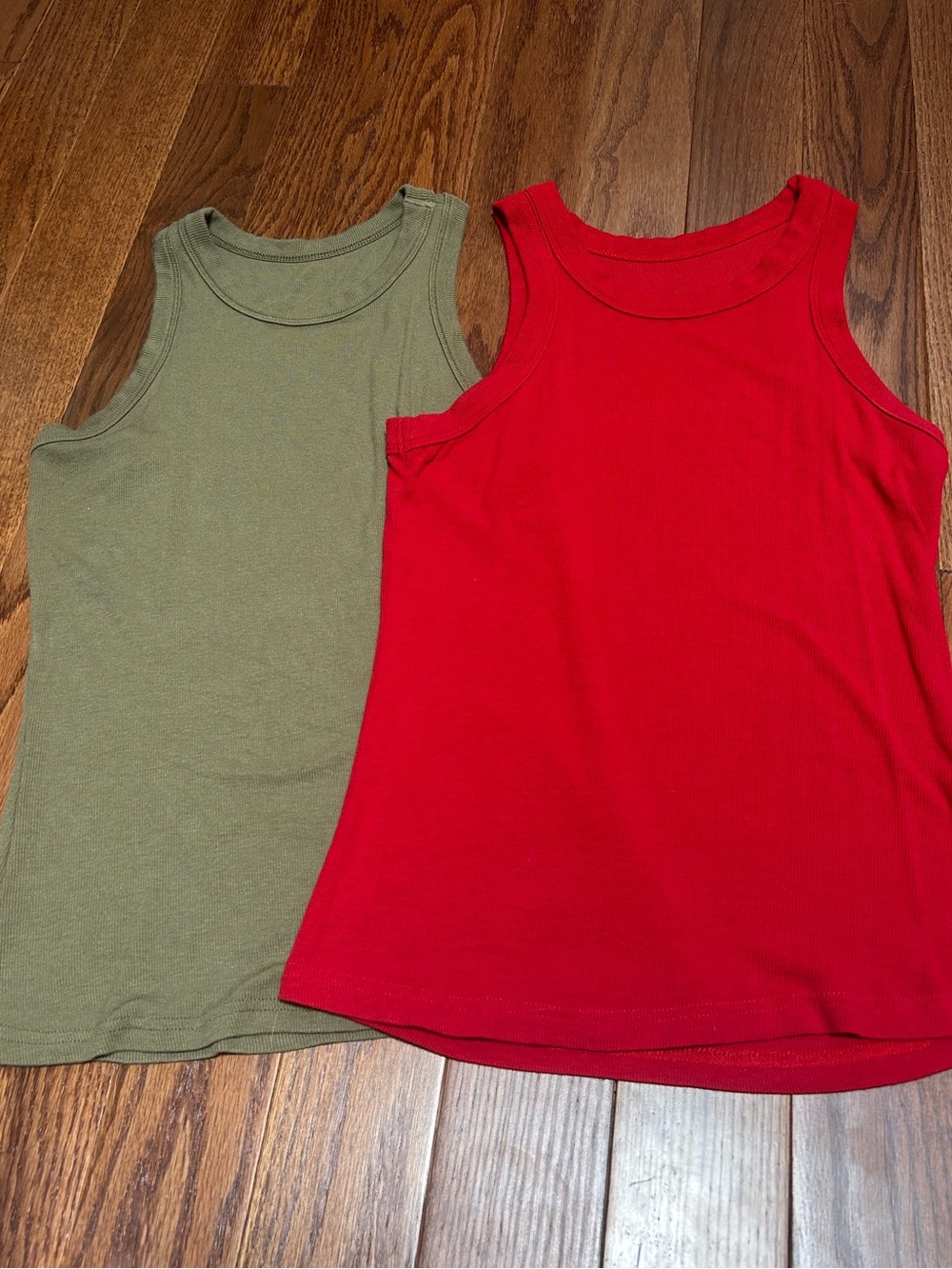 Women’s Tank Top Bundle - Olive Green & Cherry Red Tank Tops Size M